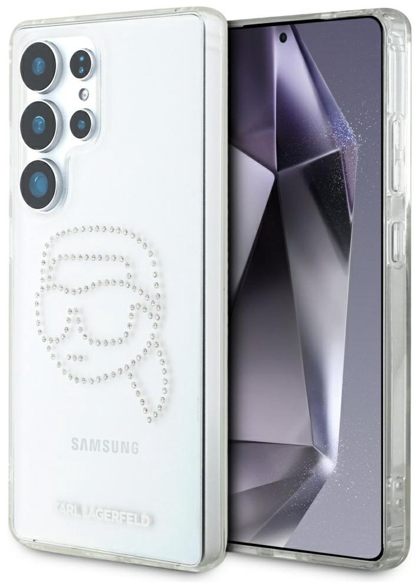 Karl Lagerfeld Case Strass Karl Hoofd Logo Voor Samsung Galaxy S25 Ultra