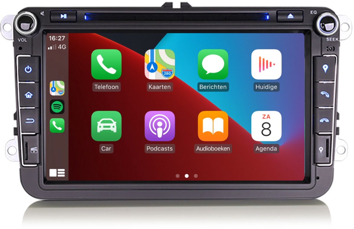 Carplay autoradio voor Volkswagen Transporter & Multivan T6 | 2015 t/m 2019 | Android 12 | Draadloos Apple Carplay & Android auto | 4GB + 64GB | 8-Core | Cartronix | 2025 model | Bluetooth & Wifi
