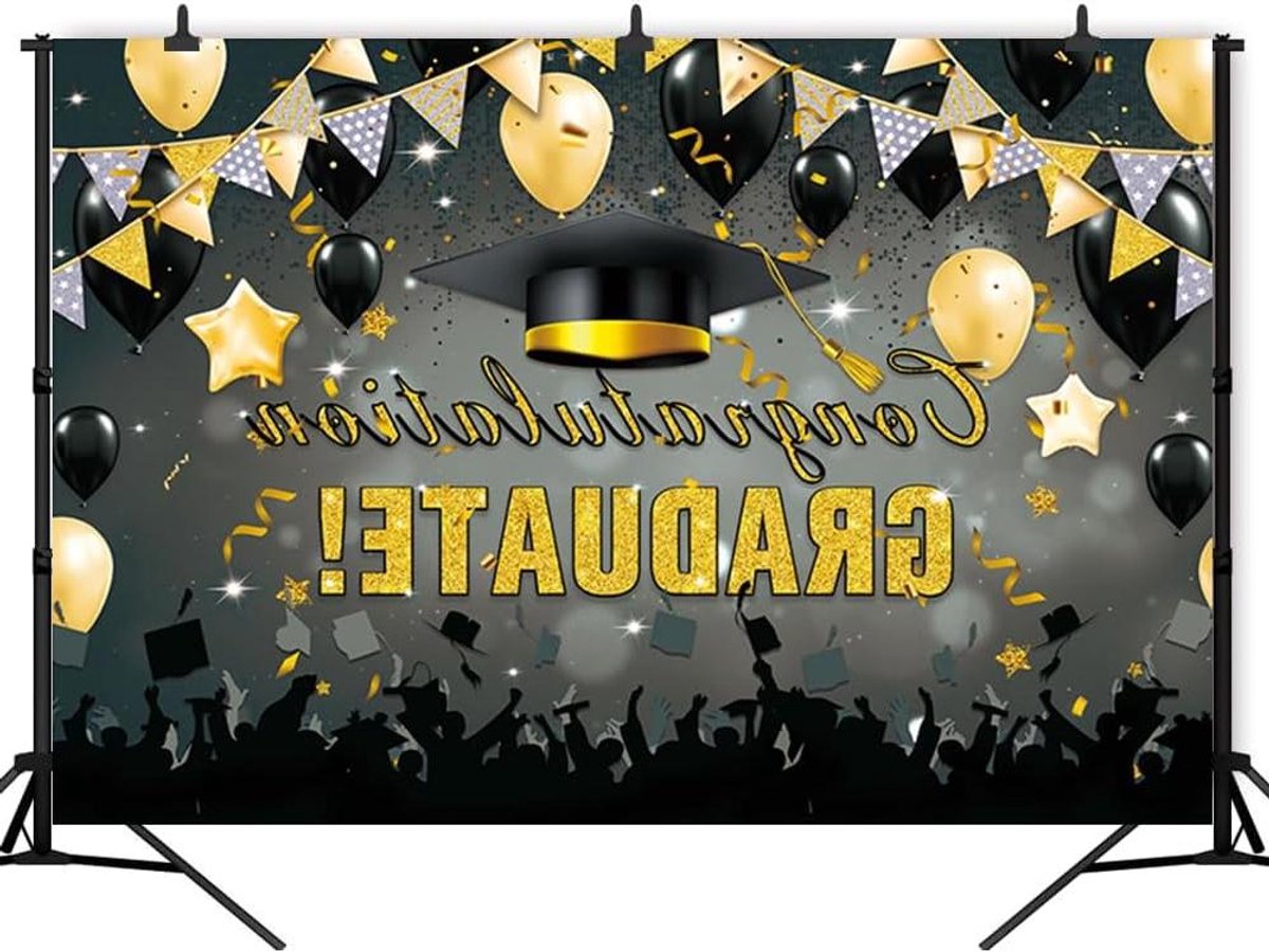 JGS Premium - Achtergronddecoratie voor afstudeerfeest - Feestfotografie-achtergrond - Diploma-achtergrond