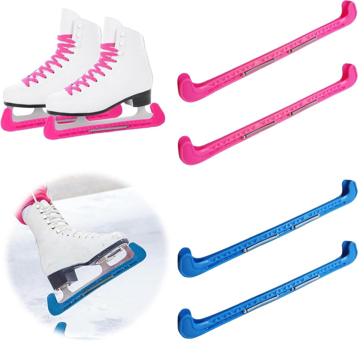 Allecto Plus – Schaatsbeschermers: set van 2 stuks voor verstelbare lemmetbescherming bij kunstschaatsen. Beschermt de meeste schaatsen.