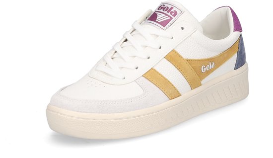 Baskets femme Gola Grandslam Trident blanc jaune