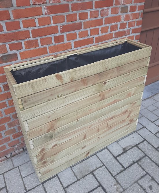 Jardinière jardinière balcon jardinière bois de pin imprégné 89x24x78cm