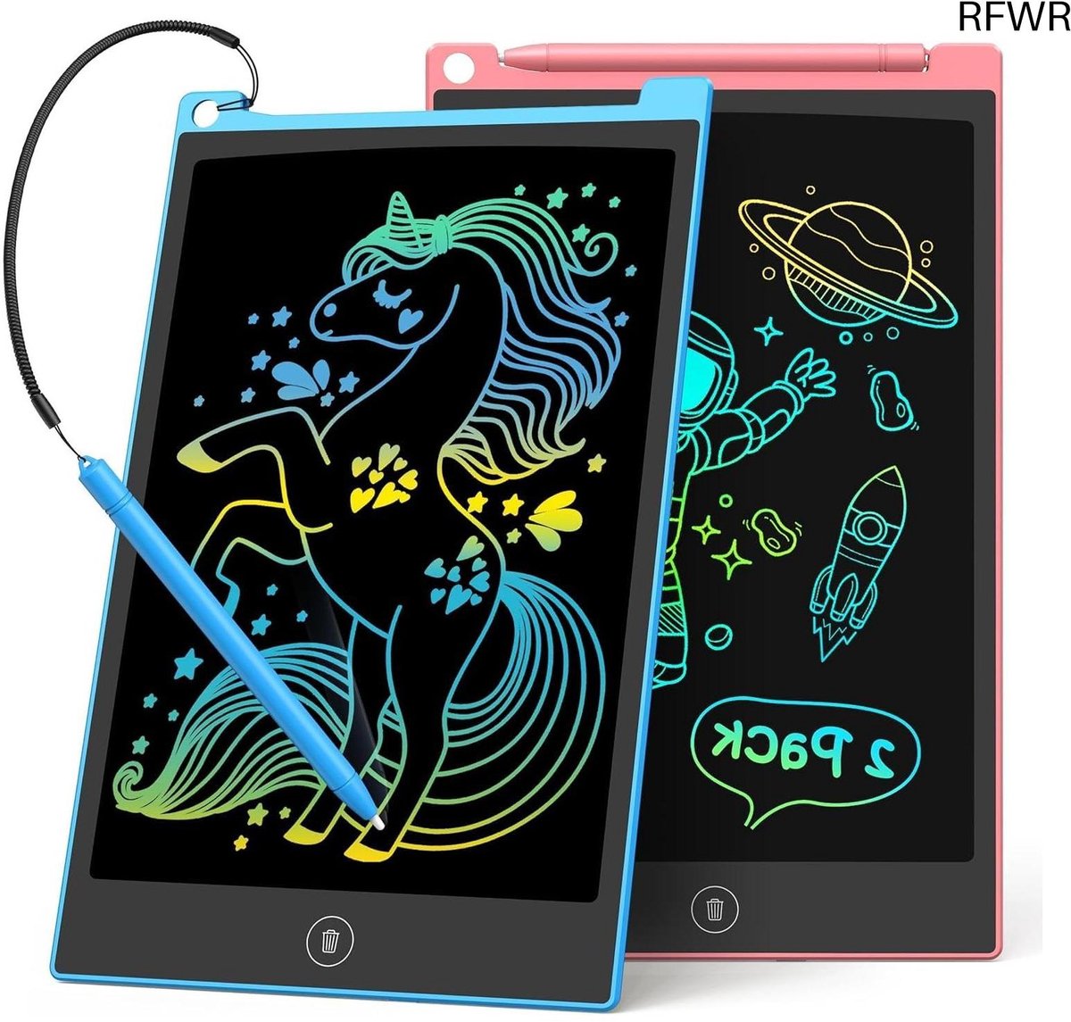RFWR® 10 Inch LCD Schrijftablet voor Kinderen - Kleurrijk Doodle Board en Elektronische Tekentablet voor Creatieve Spelletjes