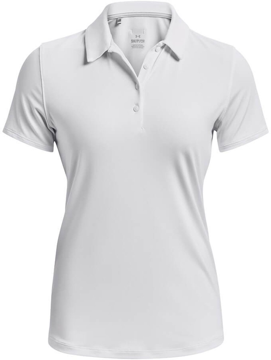 Dames Golfpolo Under Armour Zinger Short Sleeve White Halo Gray