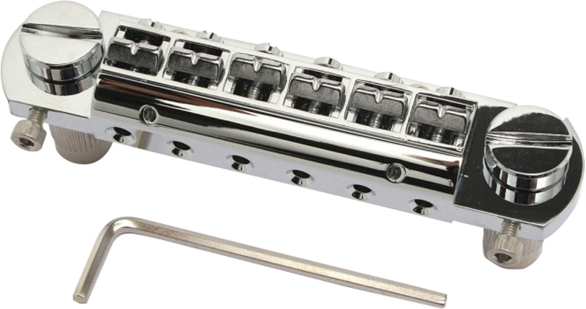 Göldo Duesenberg Wrap Aroen Bridge chrom, afstand bouten 81,5mm - Gitaaronderdeel