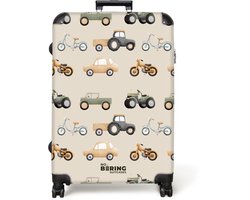 NoBoringSuitcases.com NoBoringSuitcases.com® - Koffer groot - Reiskoffer lichtgewicht - Retro voertuigen patroon - Rolkoffer met 4 wielen - Grote trolley XL - 98 liter bagage