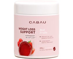 Cabau Lifestyle - Weight Loss Support - Red Fruits - 240 gram - 34 doseringen - Bijdrage aan gewichtsverlies - Glucomanan - Helpt met een vol gevoel