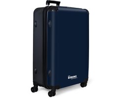 NoBoringSuitcases.com NoBoringSuitcases.com® - Koffer groot - Reiskoffer lichtgewicht - Navy - Blauw - Effen - Rolkoffer met 4 wielen - Grote trolley XL - 98 liter bagage