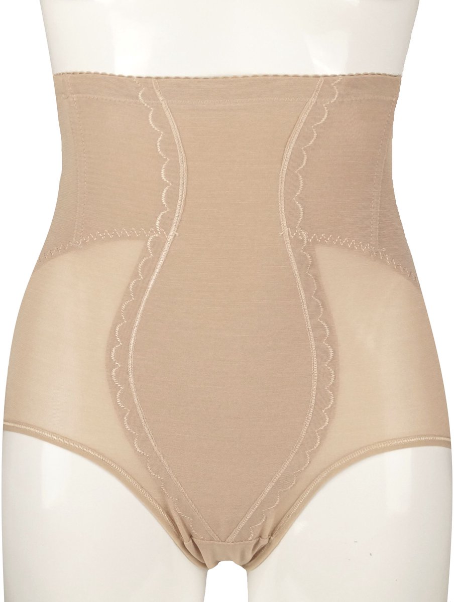 Dames corrigerende slip Art.739 van J&C hoge taille Huid - shapewear ondergoed - maat L
