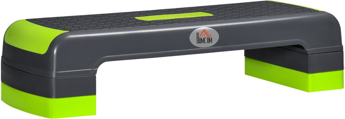 HOMCOM stepboard - kunststoff - 78L x 28B x 20H cm - groen - grijs