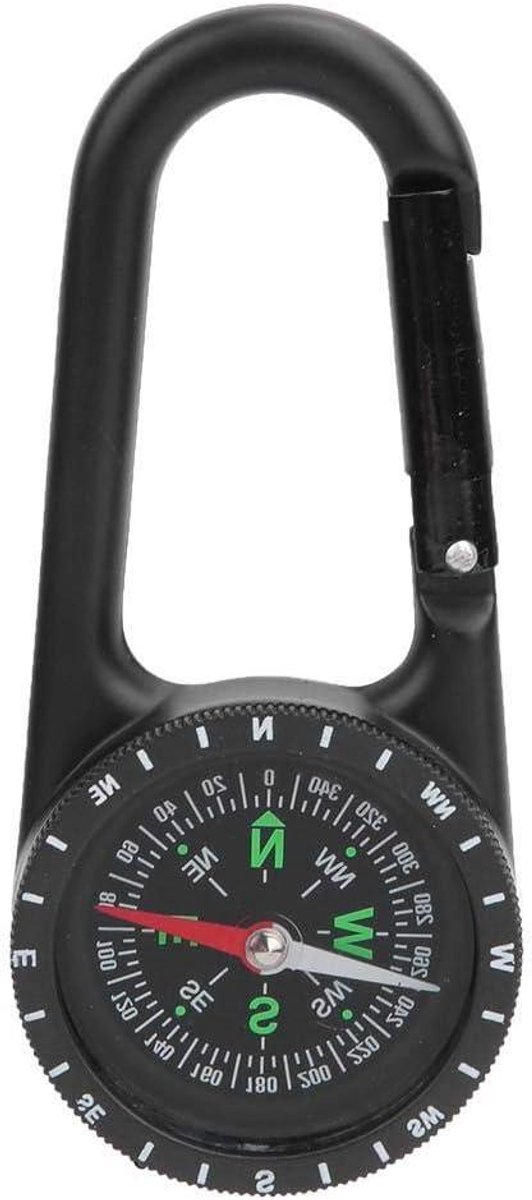 Karabijnhaak kompas - Draagbaar outdoor navigatiehulpmiddel voor activiteiten buiten met gegradueerde ring. Met zoekwoorden: kompas, zinklegering.