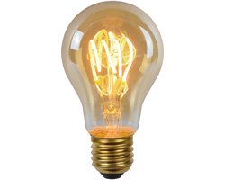 Lucide A60 - Filament lamp - Ø 6 cm - LED 3 StepDim (Memory) - E27 - 1x4,9W 2200K - Amber