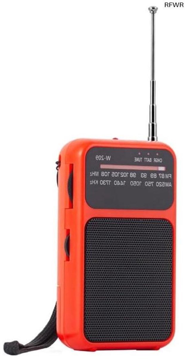 RFWR® Draagbare AM FM Radio - Compacte Zakradio met Hoofdtelefoonaansluiting en Brede Frequentiebereik