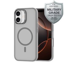 Just in Case hoesje geschikt voor iPhone 16 Hoesje geschikt voor MagSafe - Military Grade Backcover - Grijs