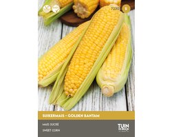 Suikermais Zaden Golden Bantam – Zoete Mais om Zelf te Kweken – Groentezaden voor Moestuin – ±12 Zaden - Tuin de Bruijn® zaden