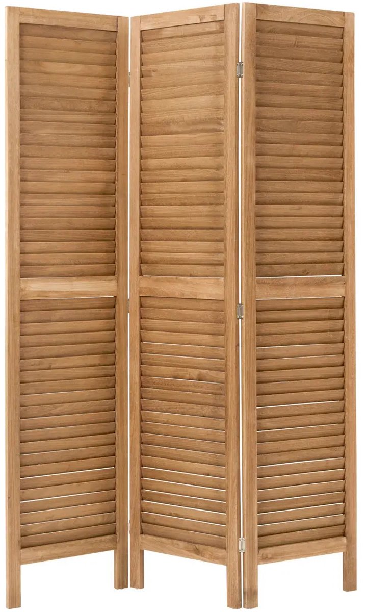 Atmosphera Kamerscherm 3 vlakken - bruin - pauwlina hout - 120 x 170 cm - Afscherming wand