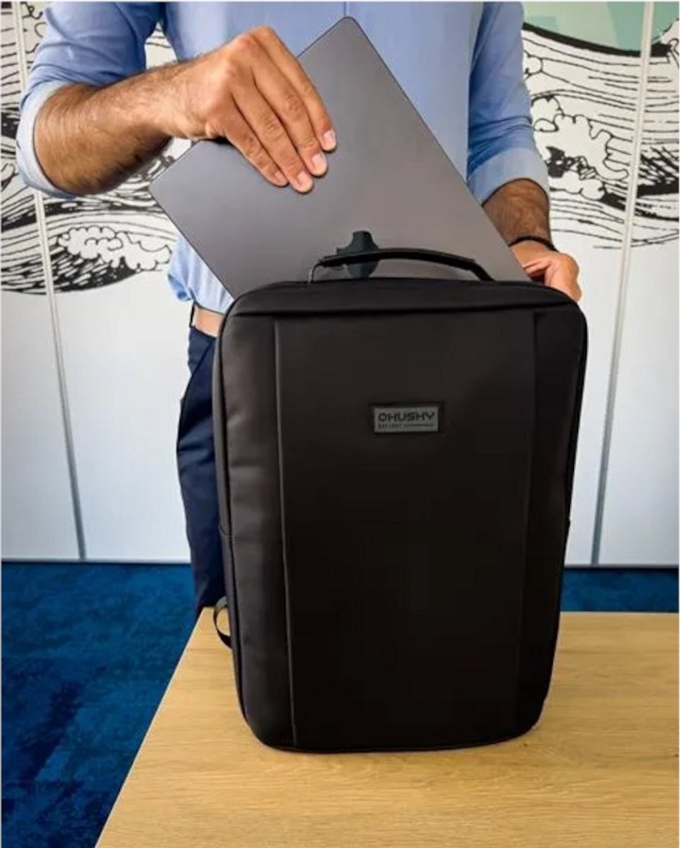 Husky rugzak Office 12 liter zakelijk design stadsrugzak - Zwart