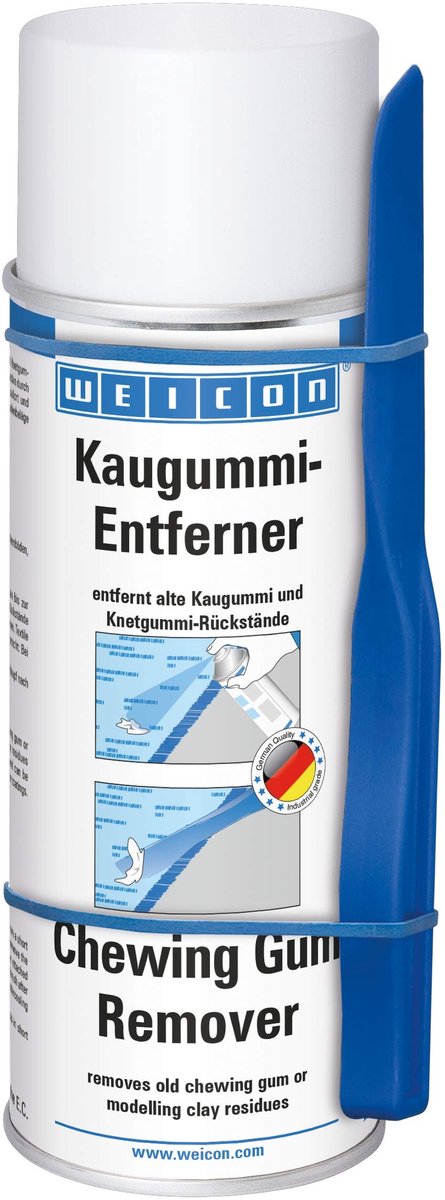 WEICON kauwgomverwijderaar spray 400 ml, tegen kauwgom en dergelijke op kleding, vloeren, kunststof, tapijt, auto's en nog veel meer