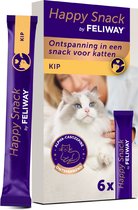Happy Snack by FELIWAY kippensmaak 6 sticks- Heerlijke romige kattensnack met ontspannend effect- Helpt jouw kat zich rustiger te voelen en bevordert het emotionele welzijn