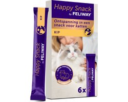 Happy Snack by FELIWAY kippensmaak 6 sticks- Heerlijke romige kattensnack met ontspannend effect- Helpt jouw kat zich rustiger te voelen en bevordert het emotionele welzijn
