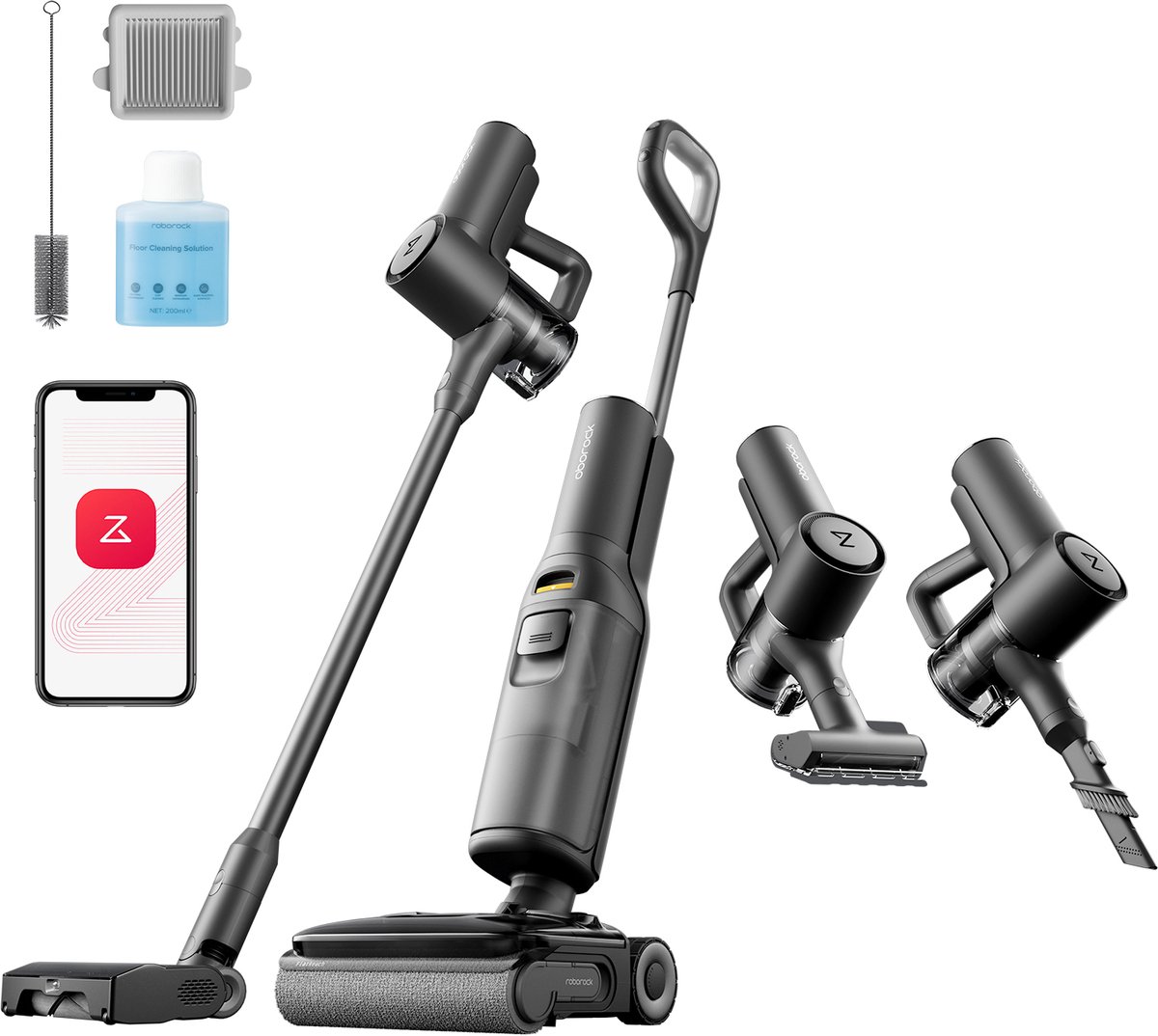 Roborock F25 ACE Combo- Draadloze Steelstofzuigers -Wet &