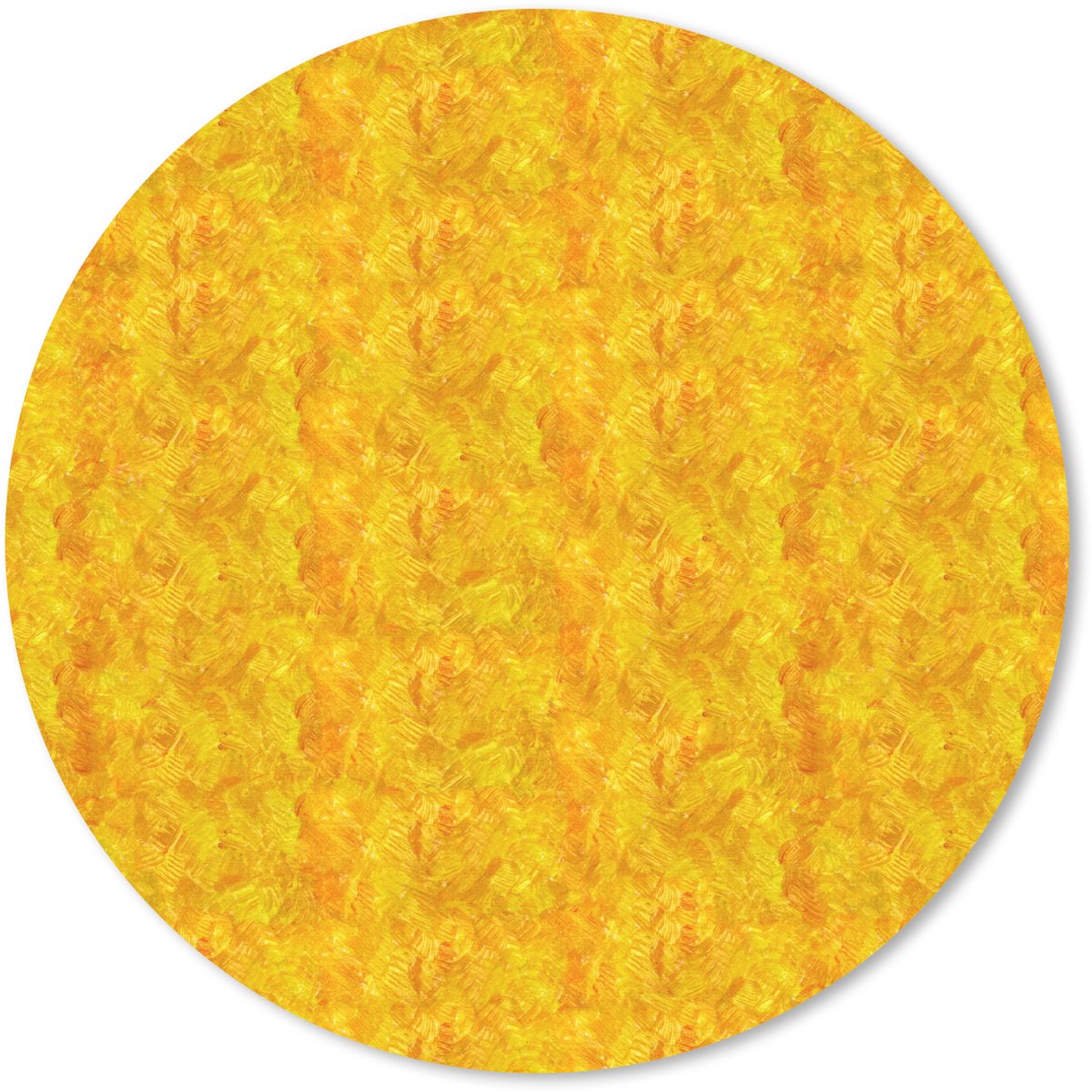 Muismat rond 40x40 cm - Mousepad Vloeiend - Olie - Verf - Geel - Ronde muismatten