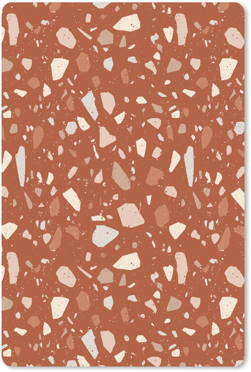 Muismat 18x27 cm - Mousepad Terrazzo - Patroon - Klei - Muismatten