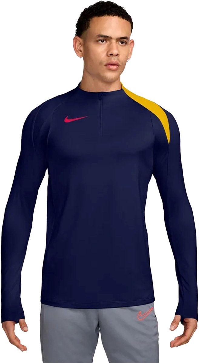 Nike dri-fit strike driltop t90 in de kleur blauw.