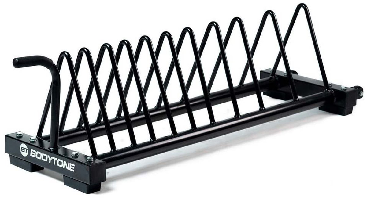 Bodytone Bumper Gewichts Schijven Rek Zilver