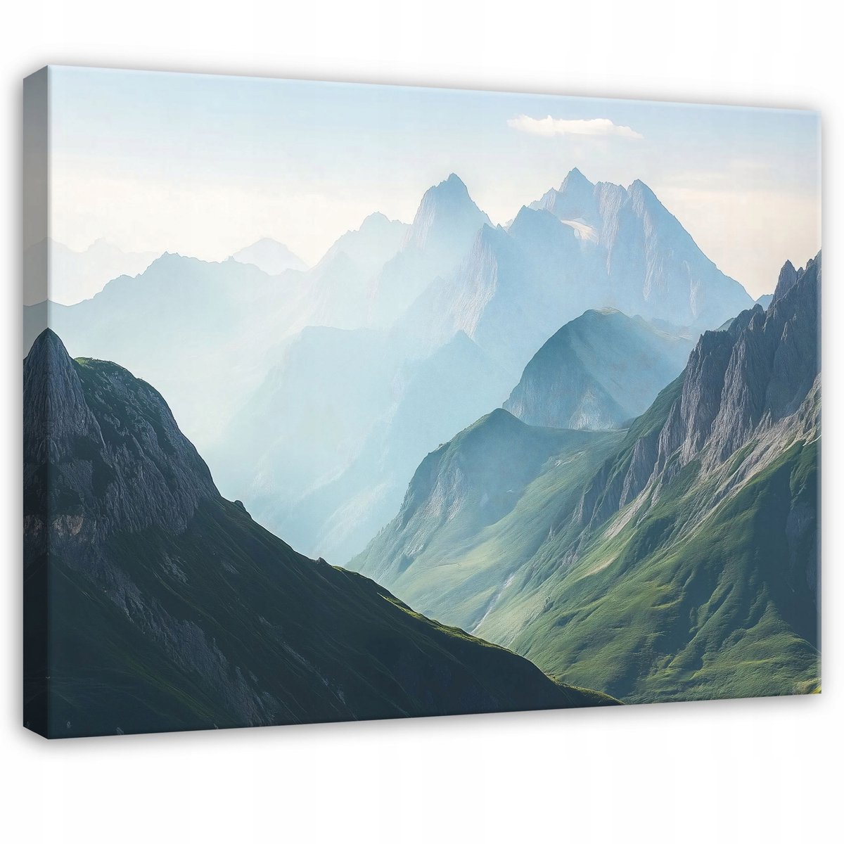 WALLARENA Canvas schilderij - 40x30 cm - afbeelding van natuur, bergen en landschap voor woonkamer, slaapkamer en keuken multikleurig