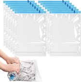 Vacuumzakken - Compressiezakken - OprolbareVacuumzakken - Herbruikbare oprolbare compressiezakken - middelgrote Vacuumzakken voor op reis - Ruimtebesparende bagage-organizerzakken - 12 stuks-35 x 50 cm