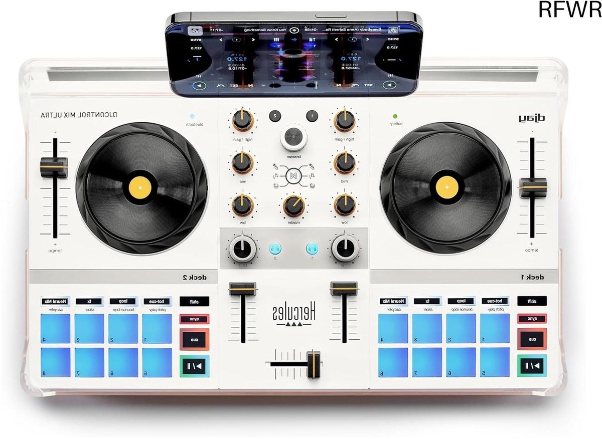 RFWR® Mobiele DJ-controller voor Smartphones met Accu en Draadloze Verbinding