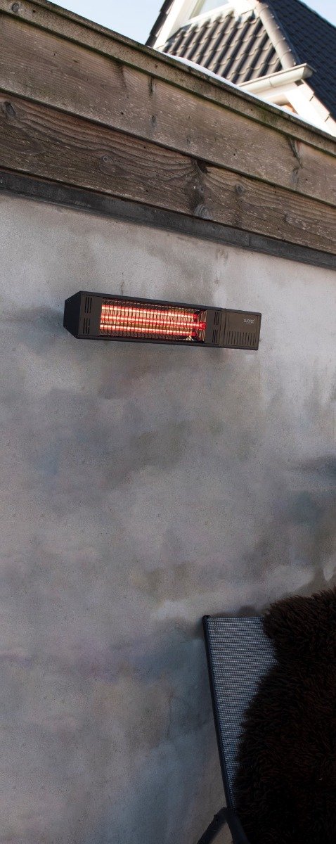 Sunred Fortuna Ultra 1500 W - Wall-mounted patio heater - Black