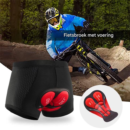 Fietsonderbroek Heren - 5D Gelpad Fietsbroek - Comfortabel & Schokabsorberend - Voor Lange Ritjes - Anti-slip Grip - Zwart - XXL - 1 stuk — afbeelding 5