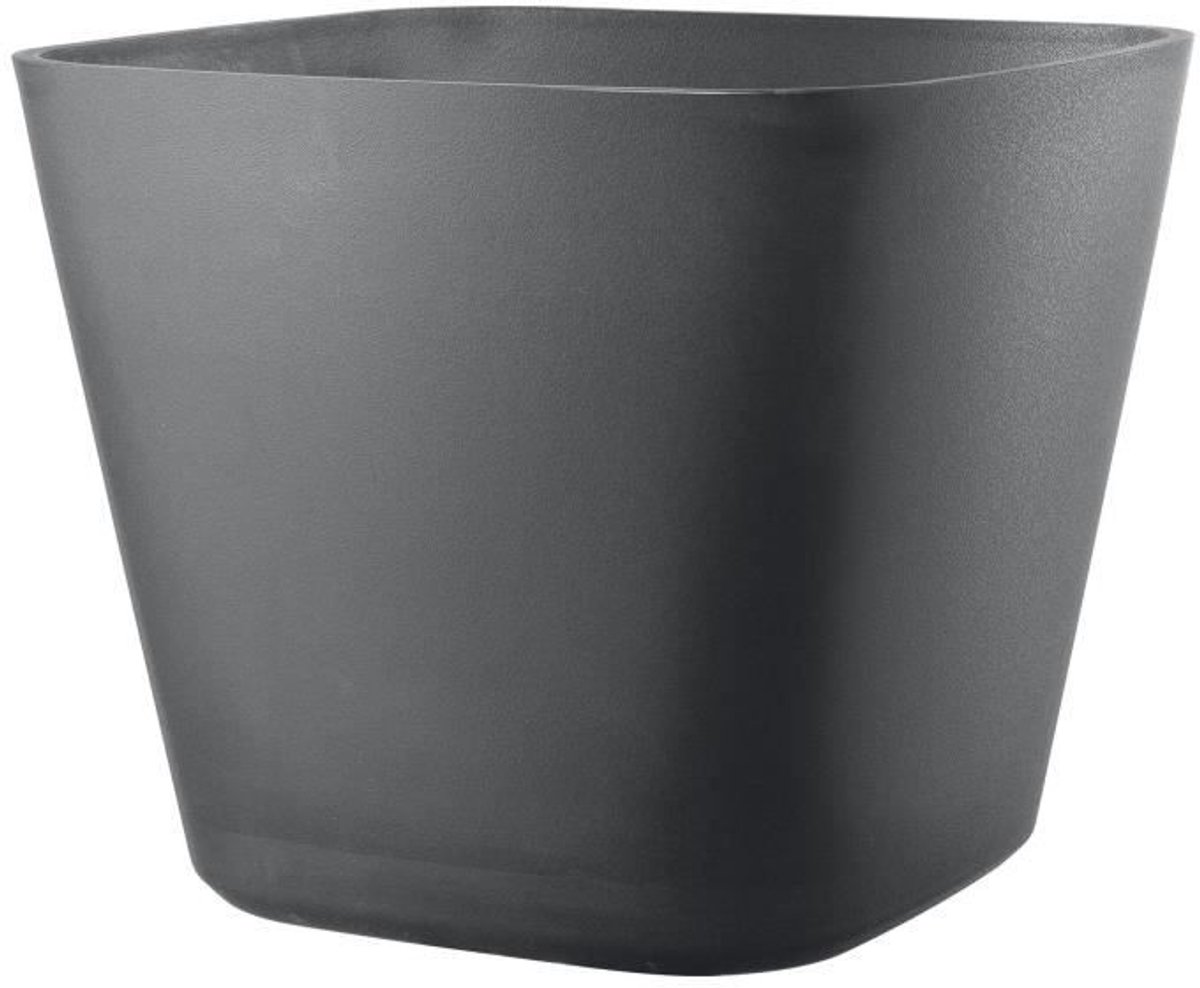 DEROMA Origin vierkante bloempot - 28 x 23,5 cm- 12 L - Grijs