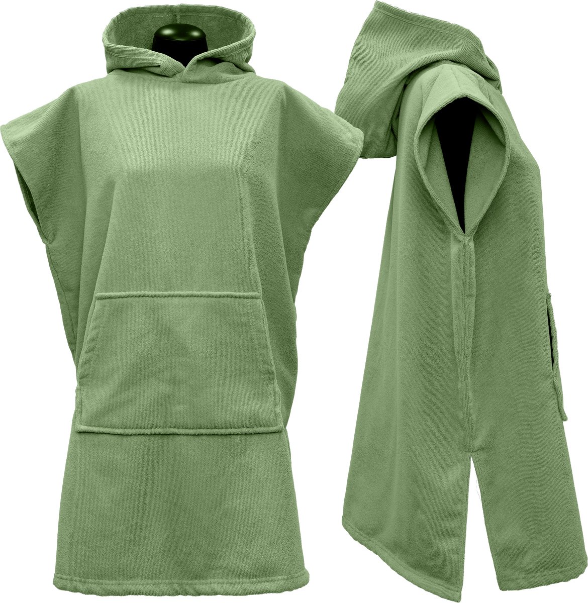 BEACH PONCHO - 80x100 cm - Strand - Zomer - Sneldrogend - Tea Green