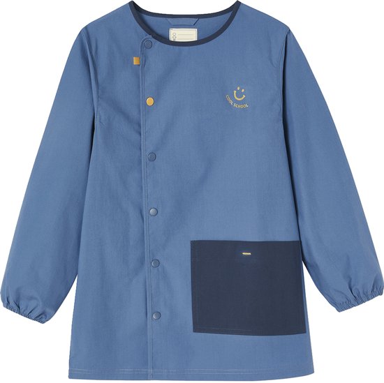 Tablier Garçon VERTBAUDET – Cool School – Popeline Coton, Pressions, Poche – Dès Maternelle