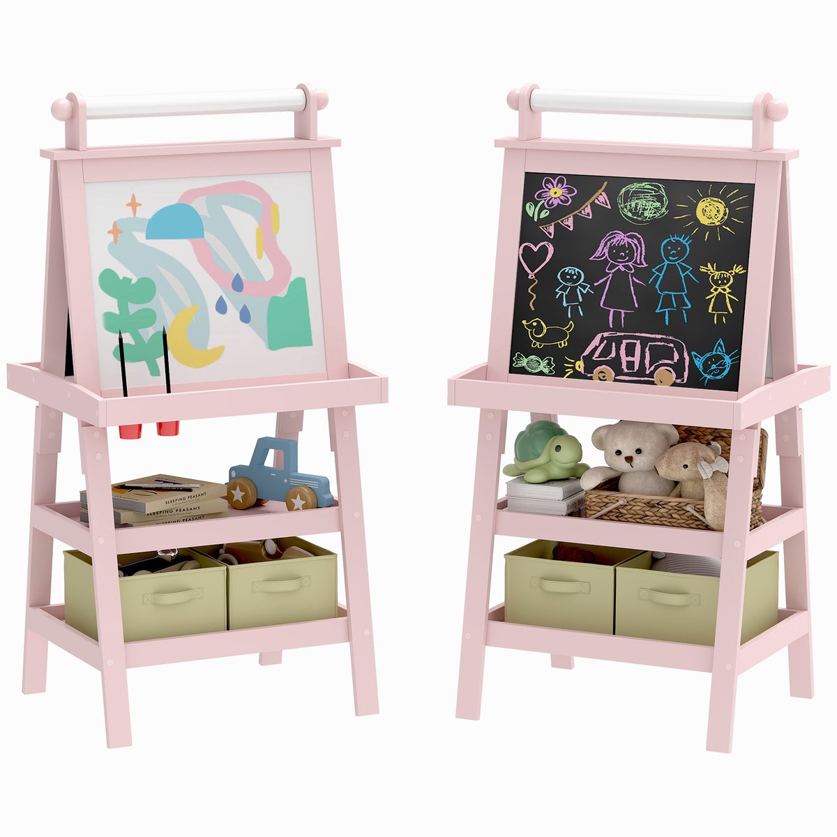 AIYAPLAY-Kinder ezel-MDF-59x48x118cm-Roze