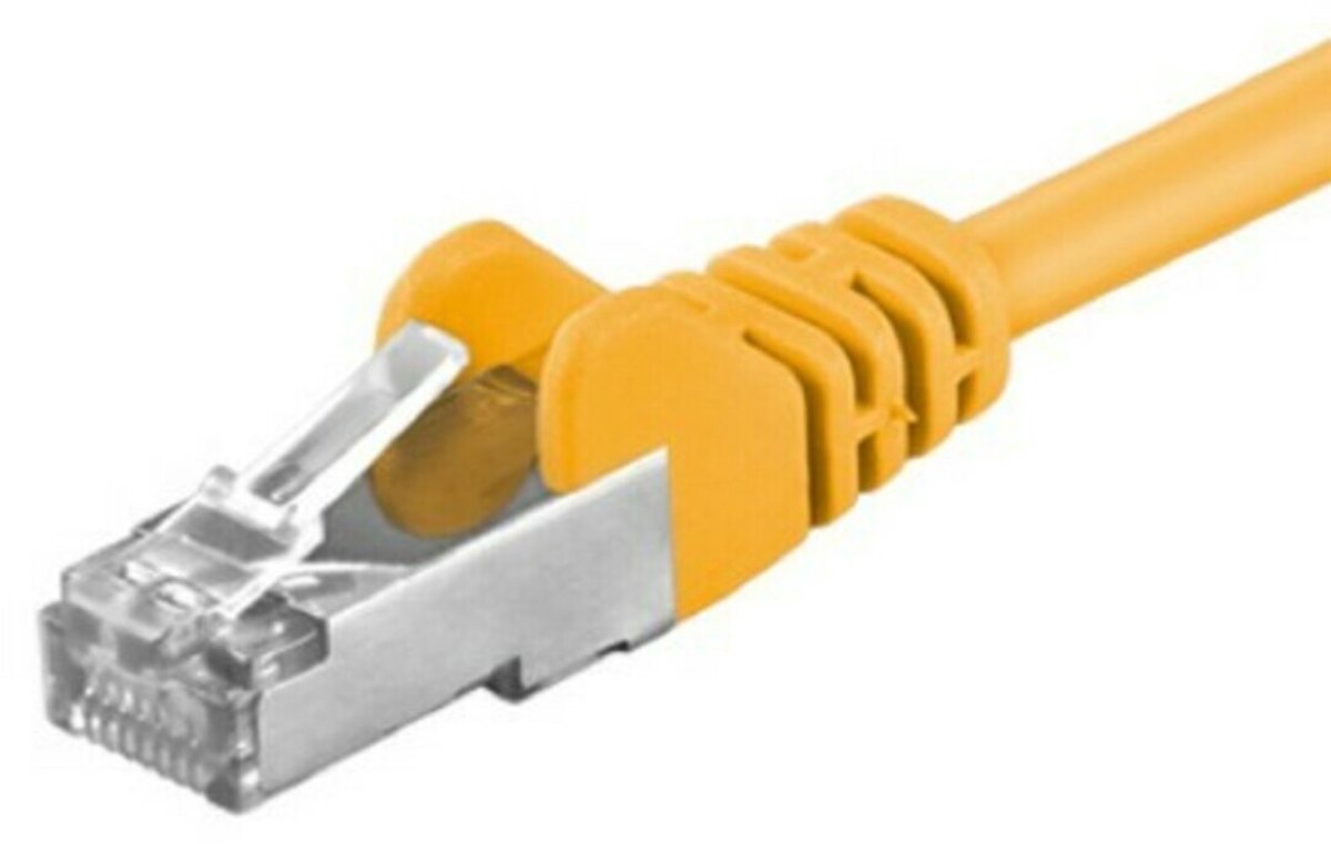 CAT5e FTP patchkabel - 3 meter geel - netwerkkabel - internetkabel - UTP kabel - RJ45 - 1000 mbit/s