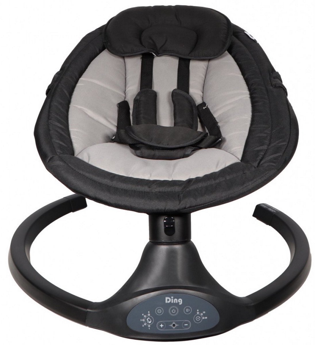 Ding Hugg Swing Babyschommel - Zwart - Draaibare babyswing - Met Muziek en Bluetooth — afbeelding 4