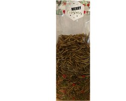 Kerst Cadeau zakje met Meelwormen voor Reptielen Het Kerstkado