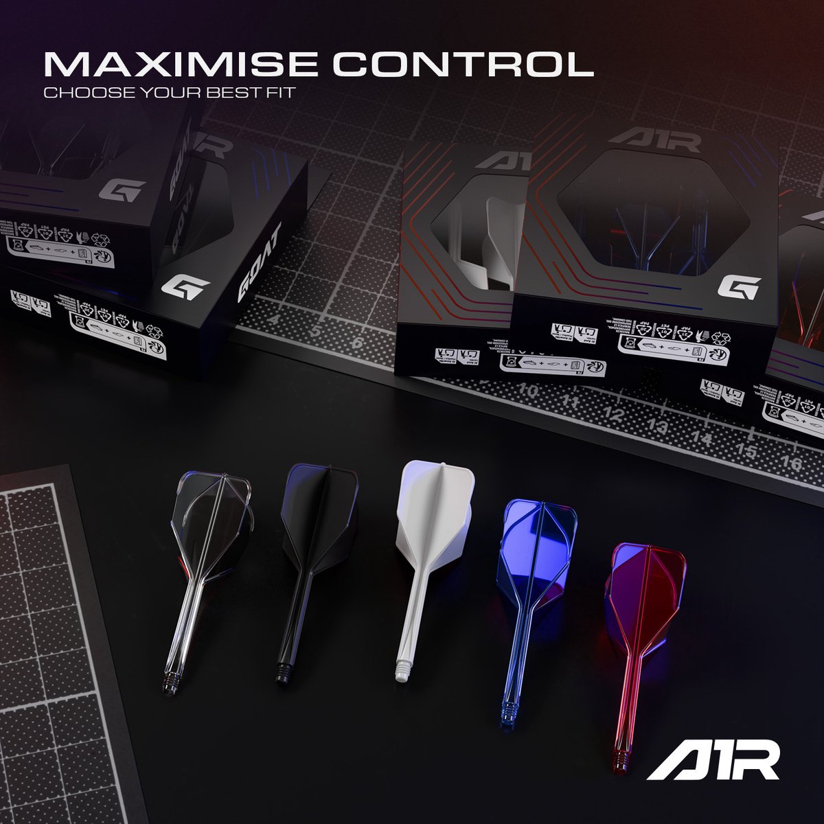 GOAT Air Blue Clear NO6 - Dart Flights Inbetween