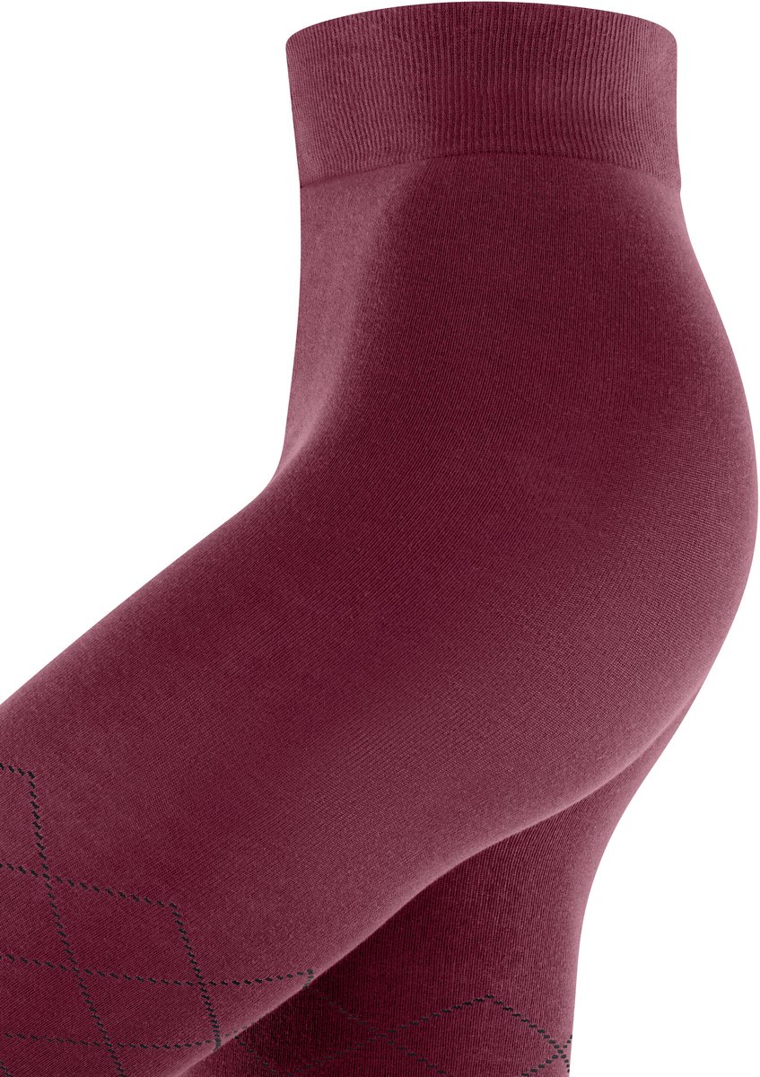 Damen Argyle Affair gedessineerd katoen panty dames burgundy - maat 8326