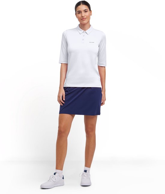 FALKE Golf 3-Button vochtregulerend katoen functioneel materiaal shirt met korte mouwen dames wit - maat L van FALKE — afbeelding 3