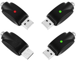 Allecto Plus - Slimme USB Oplaadkabel Adapter met LED-indicator - Intelligente USB Adapterkabel - 510-Thread Batterijlader - Overbelastingsbeveiliging - Geschikt voor Meerdere Apparaten - Set van 4stuks
