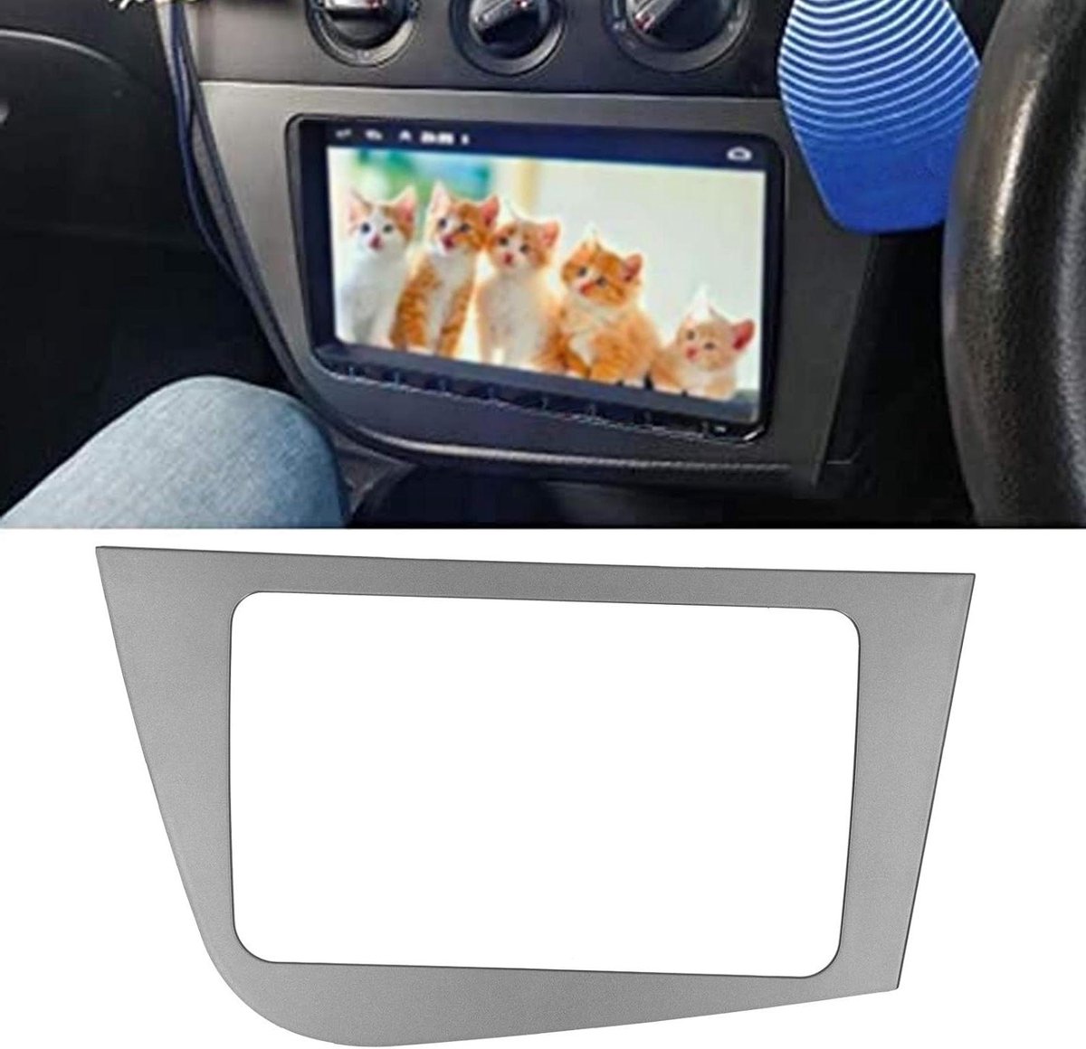 Allecto Plus - Dash Radio Panel Trim met 2-DIN DVD-speler en GPS Navigatiepaneel voor Seat 2005-2011 LHD - Automodificatie Accessoire.