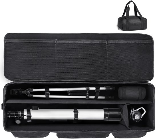 VEVOR Telescopische Opbergtas – 104 X 36 X 28 Cm, Met Gespen, Meerdere Vakken, Afneembare Scheidingswanden, Voor Statief En Optische Buizen