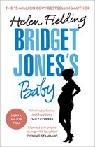 Boekomslag van Bridget Jones's Baby door Helen Fielding, met een silhouet van een zwangere vrouw.