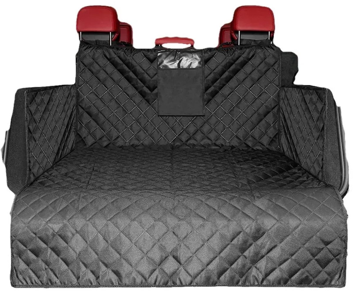 JustValue Hondendeken Auto - Bescherming - Kofferbak - Hondenkleed - Kofferbakmat Hond - Autostoel Hond - Zwart