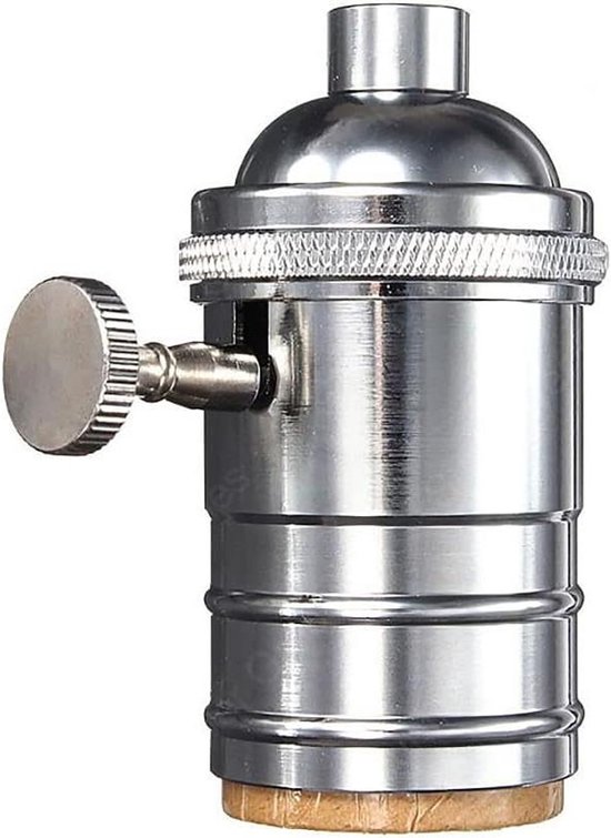 Allecto Plus - Vintage lamp socket met schakelaar knop voor